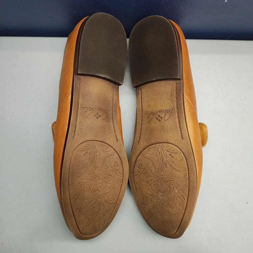 Patricia Nash Designs Loafers Mens US 9.5M Brown Cuban Heel Comfort Slip On‎ EUC